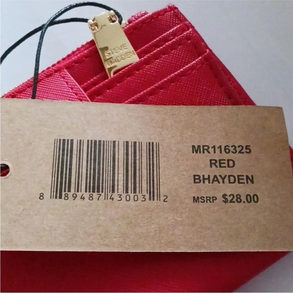 NWT Steve Madden Red Bhayden wallet